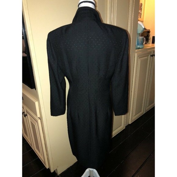 Liz Claiborne Sz 12 Black Career Dress Side Close - Picture 2 of 4